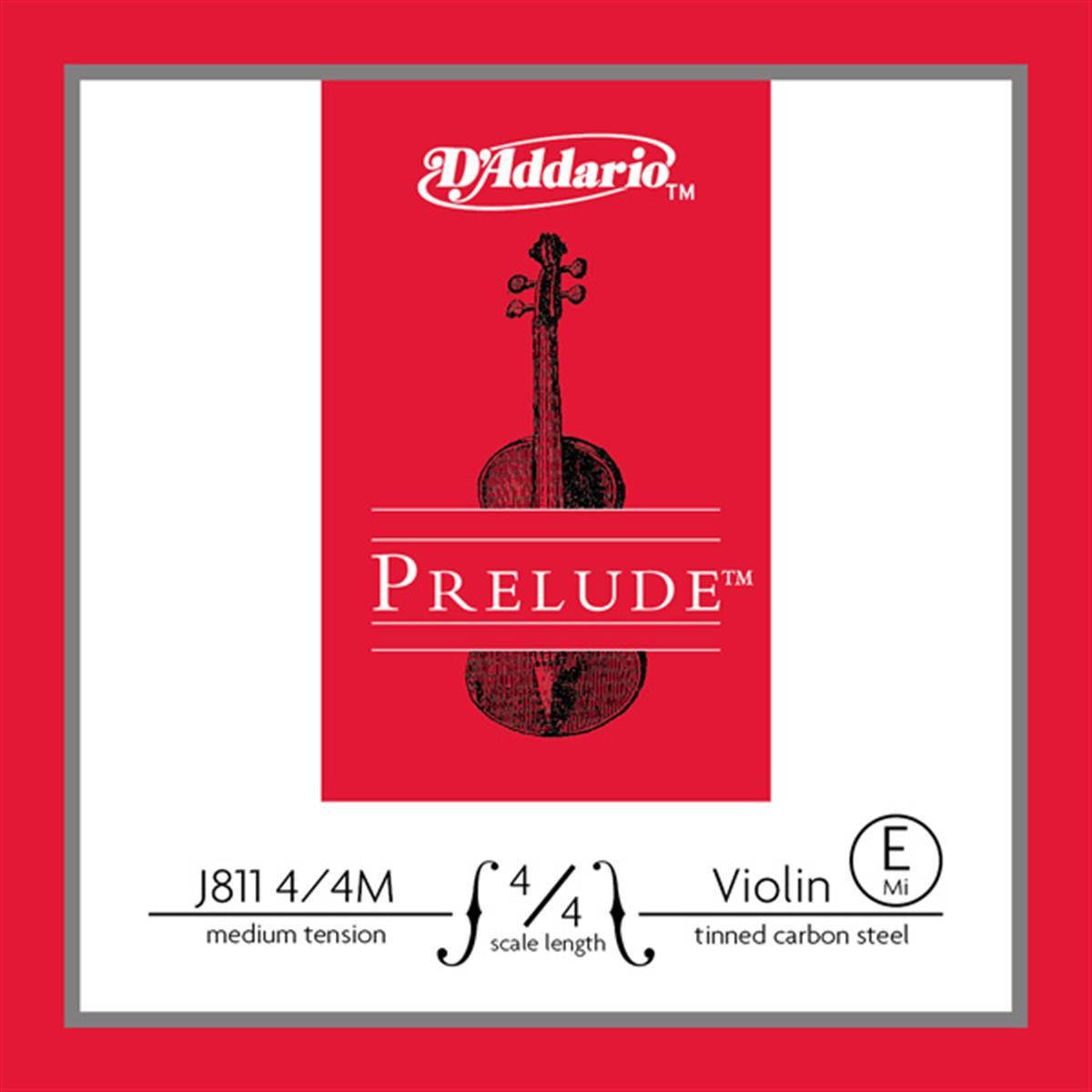 

1 струна (E, Ми) для скрипки D'ADDARIO PRELUDE VIOLIN SINGLE E STRING 4/4 Scale Medium Tension