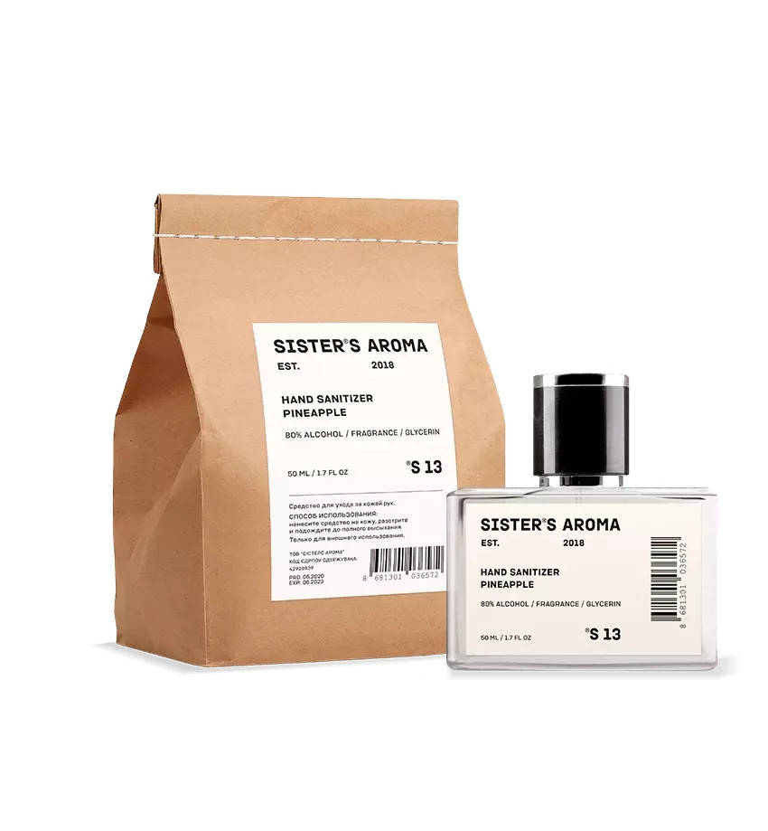 

Парфюмированный антисептик Санитайзер для рук Sister s Aroma Hand sanitizer S 13 50 мл