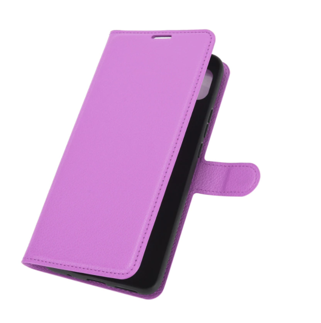 

Кожаный чехол книжка Lichee для Motorola Moto G9 Power (9 цветов) фиолетовый