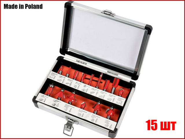 

Набор фрез по дереву 15 шт. Yato YT-68002