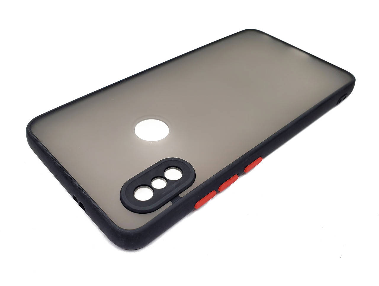 

Матовый противоударный чехол для Xiaomi Redmi Note 5 черный бампер защита камеры