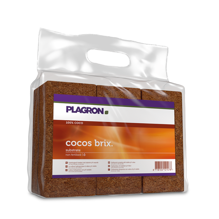 

Кокосовый Субстрат брикеты Plagron Cocos Brix 42 л Буферизированный с триходермой
