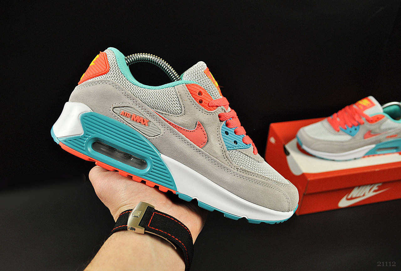 

Кроссовки женские Nike Air Max 90 мультицвет Найки весенние, повседневные, недорого 21112