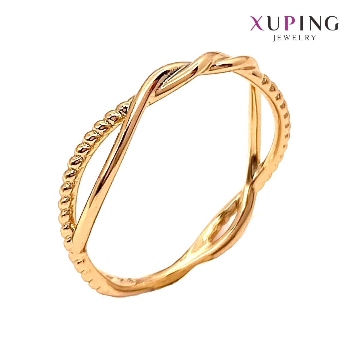 

Кольцо Xuping, ширина 4 мм, вес 2 г, позолота 18K, ХР01398 (16)