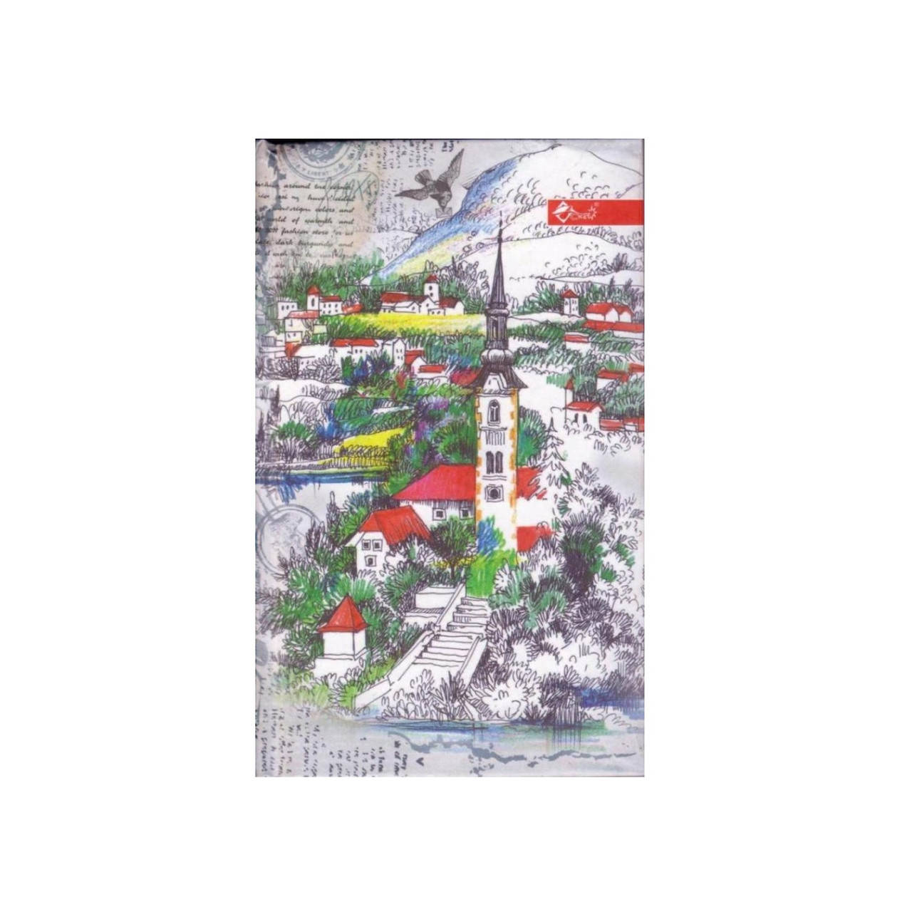 

Скетчбук А6, "Містечко" тверда обкладинка, 64 арк.