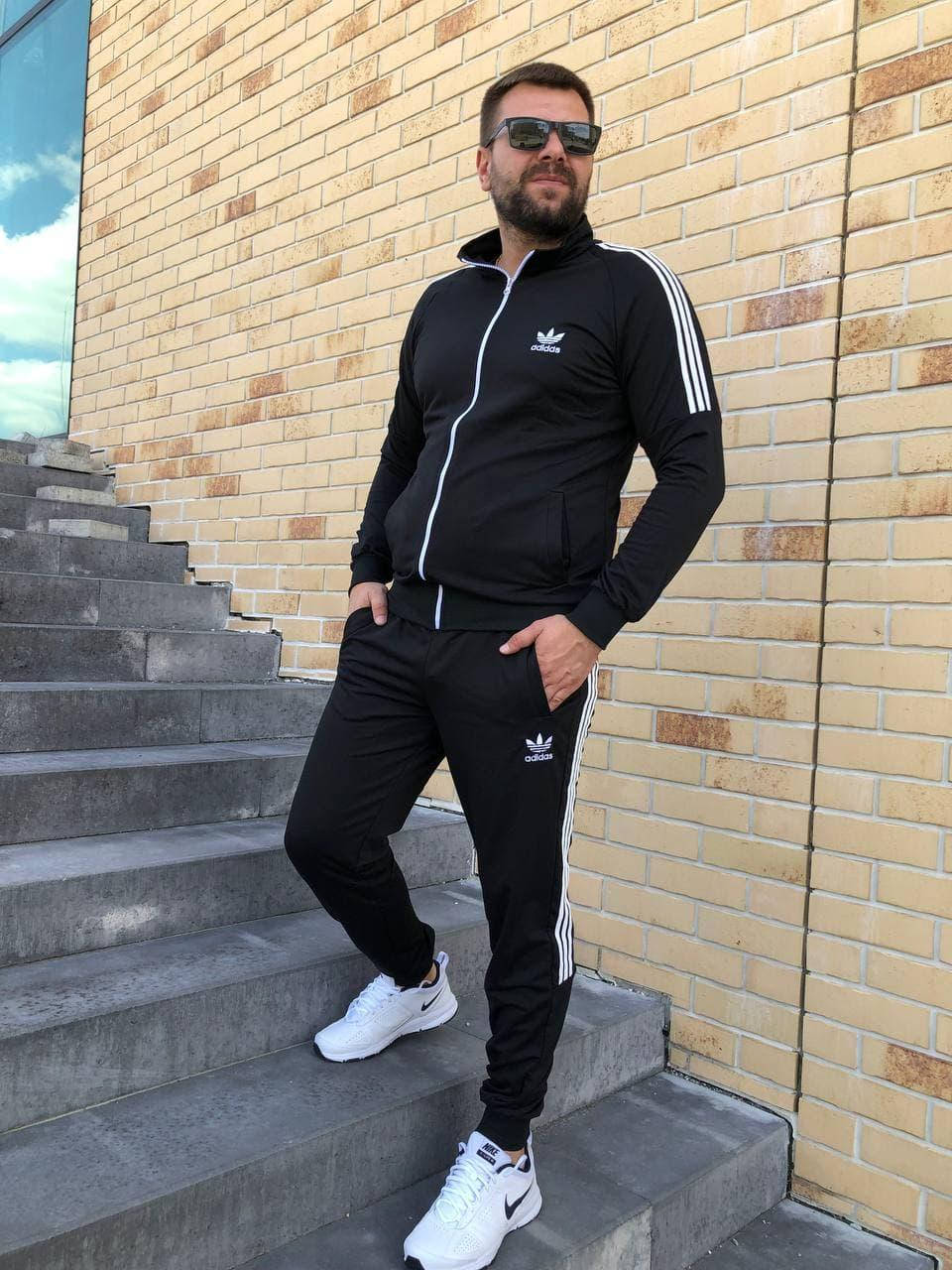 

Мужской спортивный костюм Adidas черного цвета, Черный