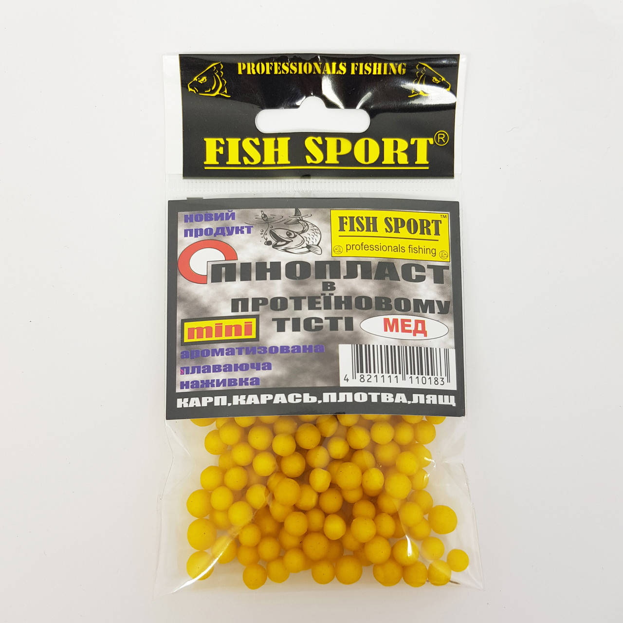 

Насадка пенопласт в протеиновом тесте Fish Sport мёд (mini)