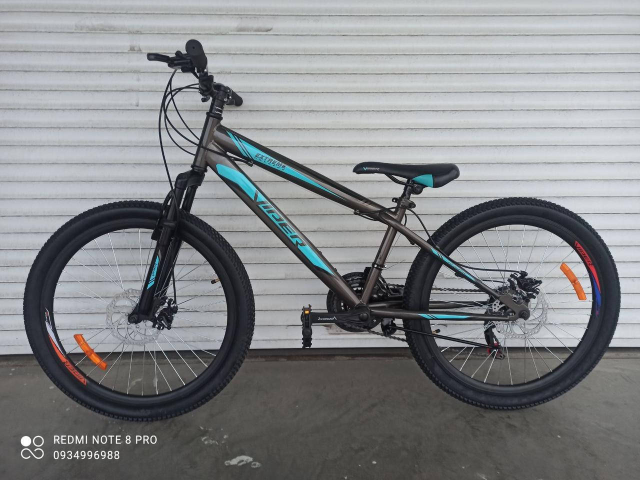 

Велосипед горный подростковый Viper Extreme 24"D рама 13" усиленный колеса, серый