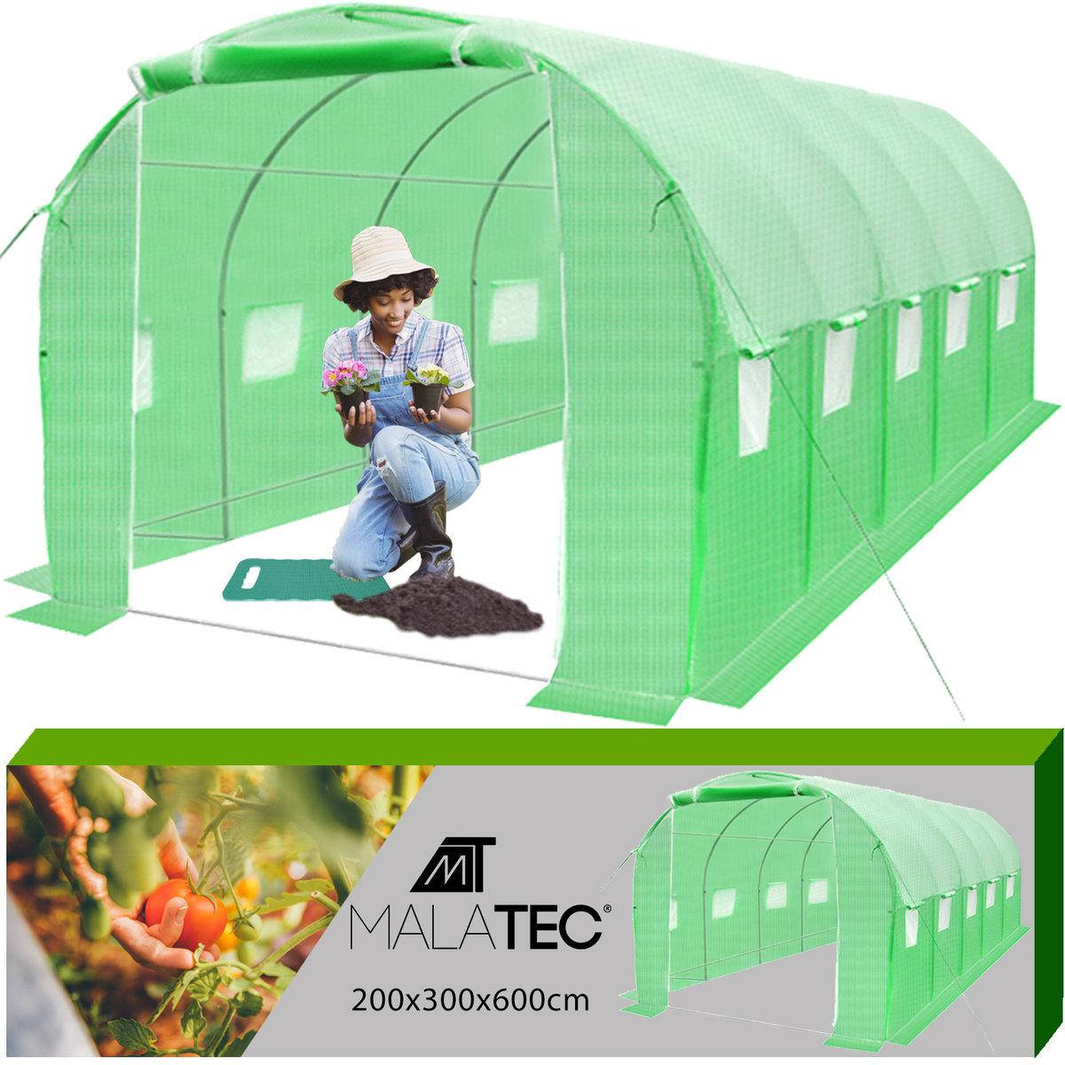 

Теплица MALATEC 6х3х2 м 18 м², Зелёный