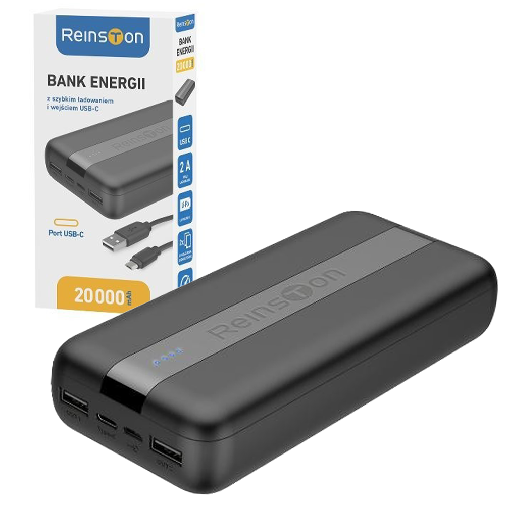 

Повербанк 20000 мАч Reinston Power Bank 20000mAh EPB027 Черный