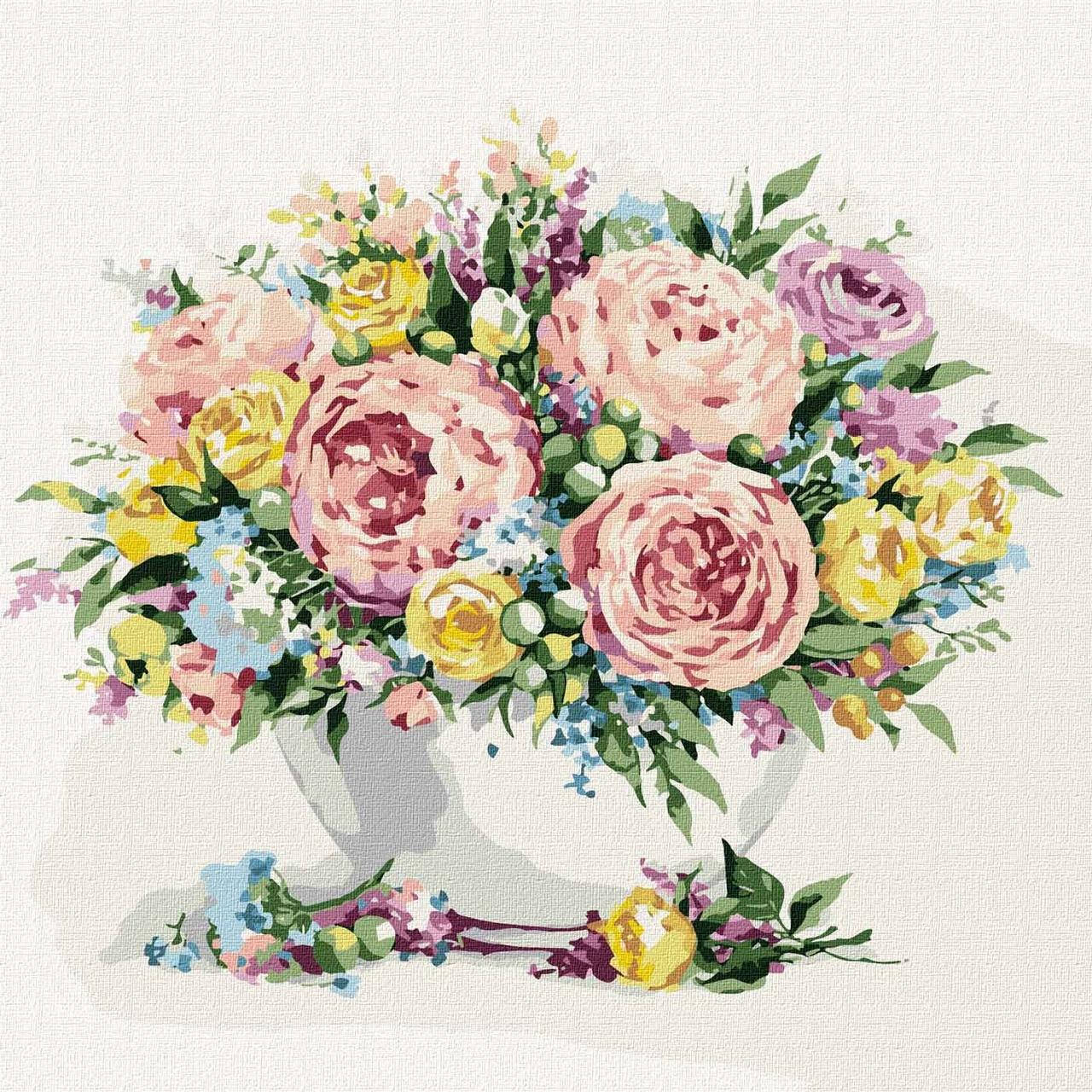 

Картина по номерам Микс цветов 40*40см в термопакете ТМ Идейка Украина (KHO3179)