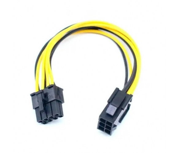 

Кабель питания для видеокарт 6 pin - 8 pin 0.2 м