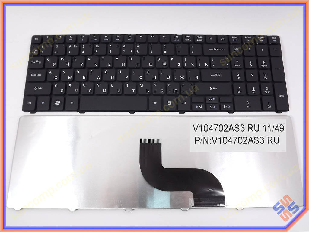 

Клавиатура для Acer 5733, 5736, 5738, 5739, 5740, 5741, 5742, 5745, 5750, 5810T, 5810TG, 5820, 7235 (RU Black), Черный