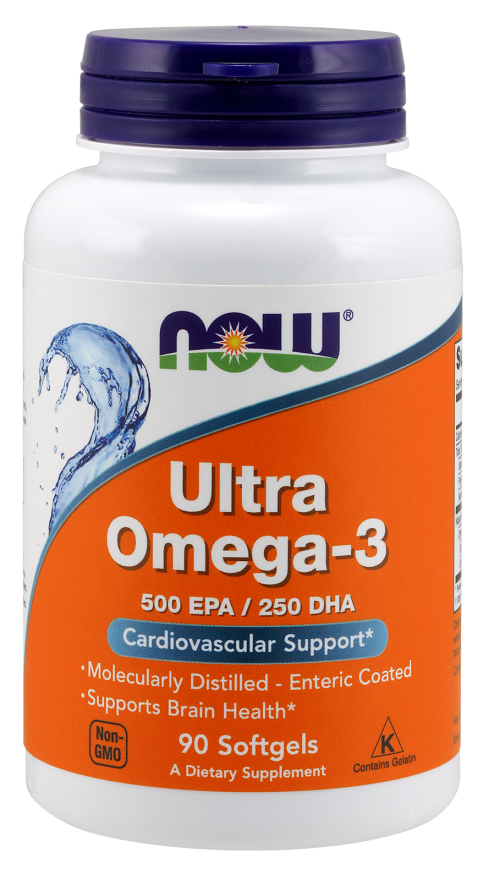 

Жирні кислоти NOW Foods Ultra Omega-3 (500 EPA/250 DHA) 90 Softgels