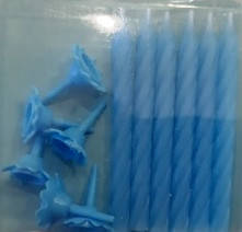 

Свечи для торта голубые 6 шт