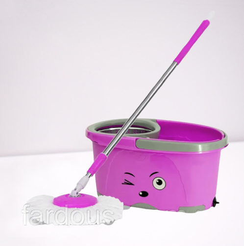 

Швабра Sheep Fashion Mop с металлическим отжимом и ведром для мытья пола. Розовый