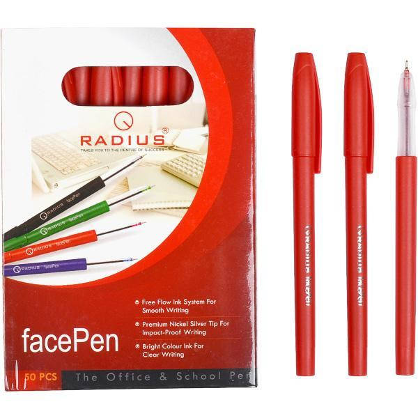 

Ручка "FaсePen" RADIUS 50 штук, красная