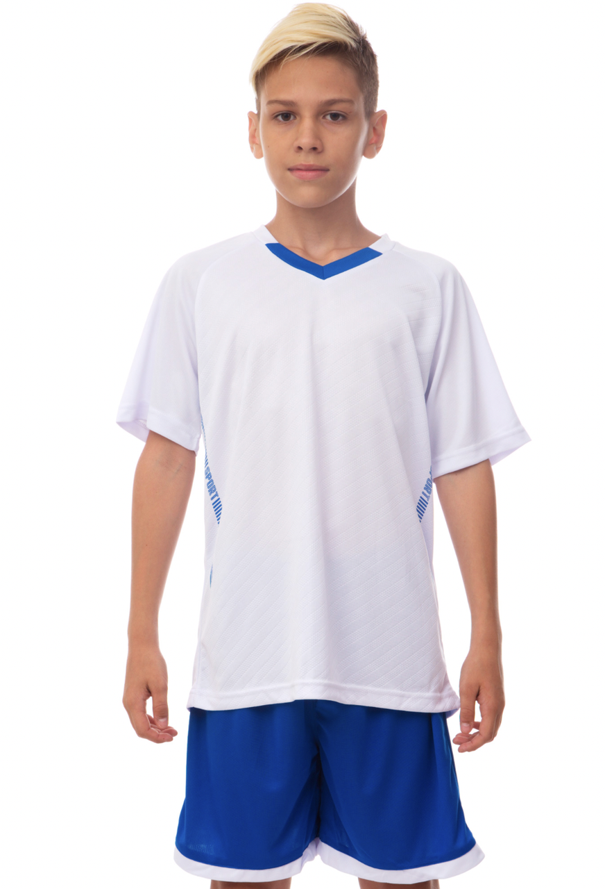 

Футбольная форма для детей бело-синий / Футбольная форма подростоковая для команды / Футбольная экипировка