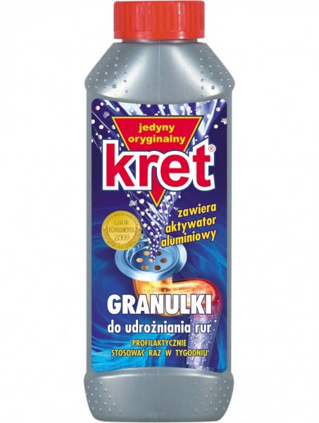 

Для прочистки труб и канализации Kret гранулы 200мл.