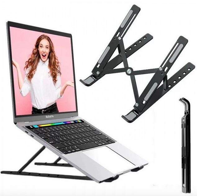 

Регулируемая складная подставка для ноутбука Laptop Stand черная