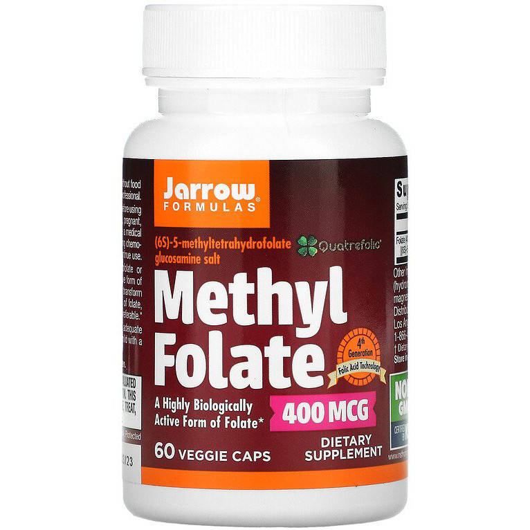 

Метилфолат (витамин В9), Jarrow Formulas "Methyl Folate" 400 мкг (60 капсул)