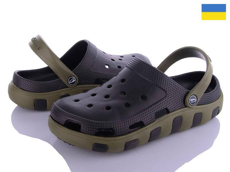 

Кроксы (Сабо) мужские черные Luck Crocs 45, Черный