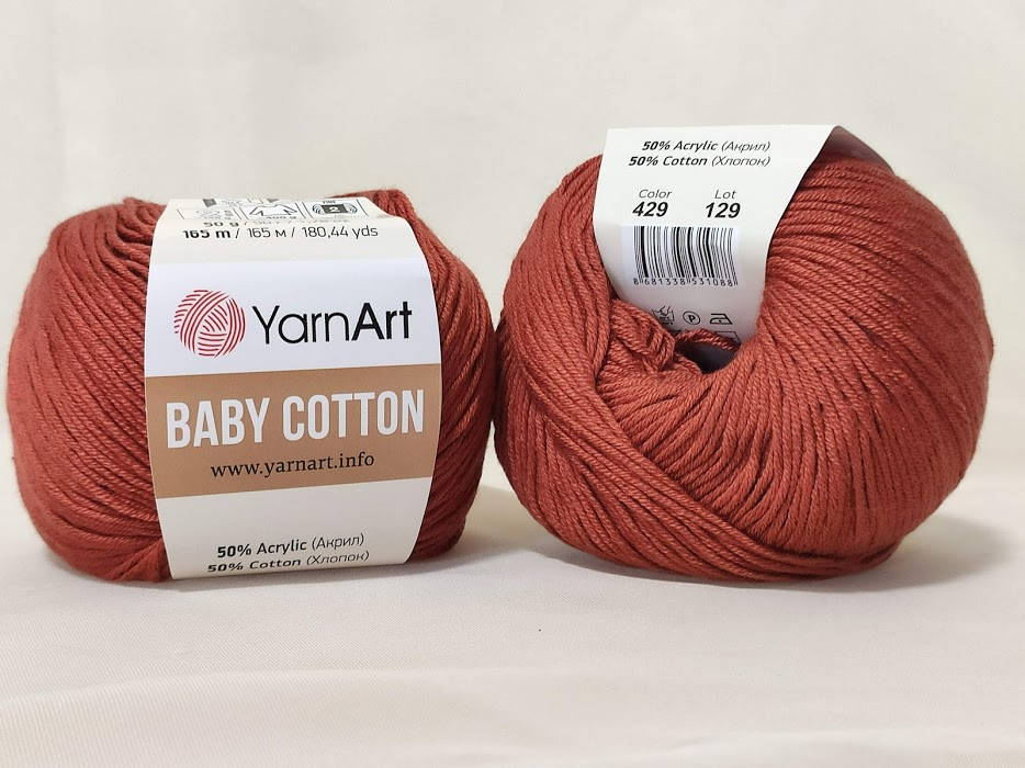 

YarnArt Baby Cotton 429 терракот