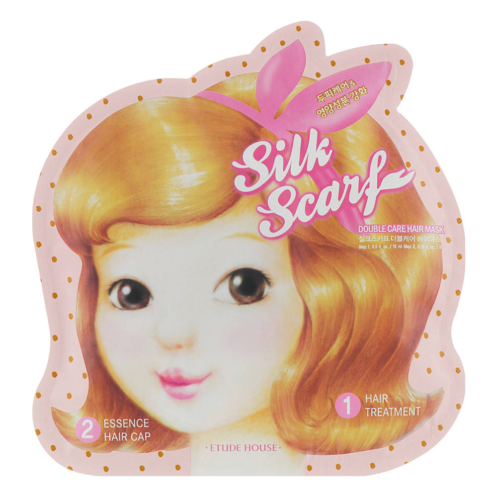 

Питательная маска для придания блеска волосам Etude House Silk Scarf Double Hair Mask 15+5 мл