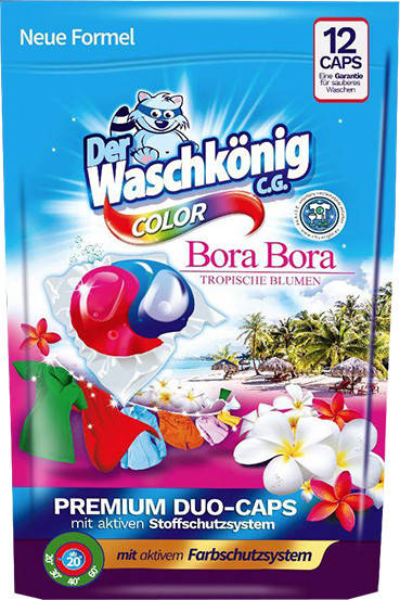 

Капсулы для стирки Waschkonig Color Bora Bora Duo, 12шт