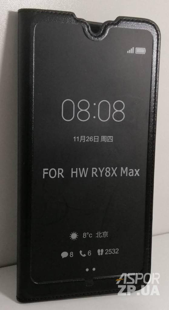

(ZP) Чехол-книжка Slim open case для Honor 8X Max- черный