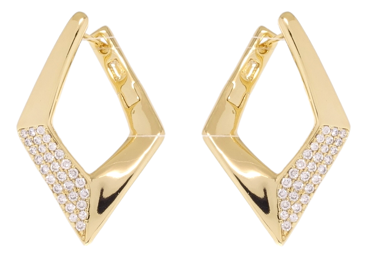

Серьги Xuping QQMM Позолота 14K английский замок "Инкрустация цирконием"