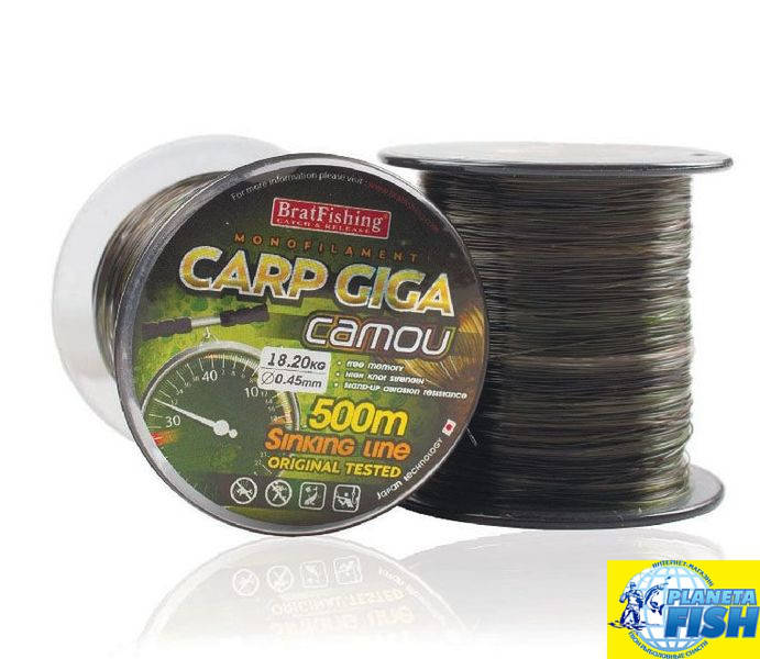 

Леска BratFishing Carp Giga Camou 500м