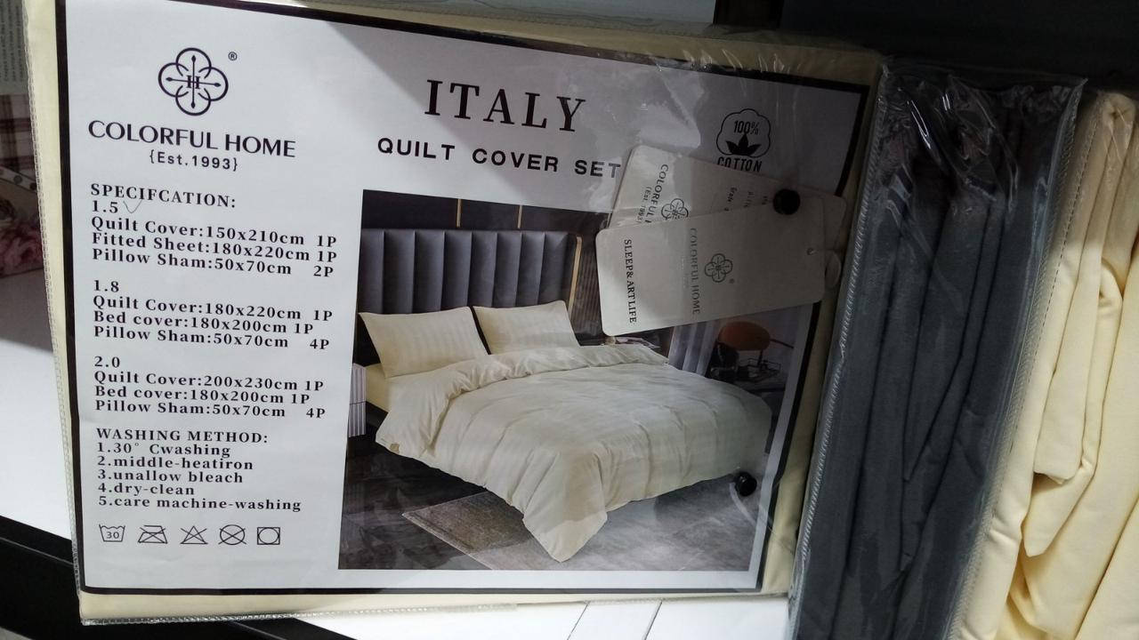 

Постельное белье однотонное страйп сатин размер 150*210