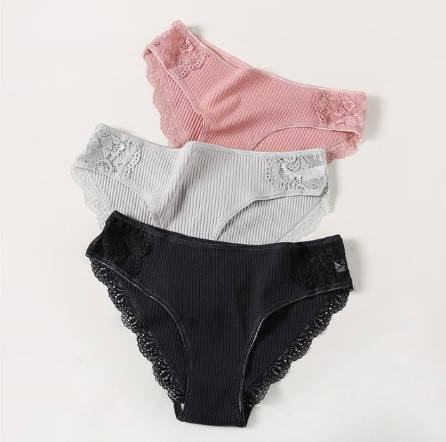 

Женские трусы из хлопка XXL (50 размер) - в наборе 3шт. 95% cotton, 5% elastan, Разные цвета