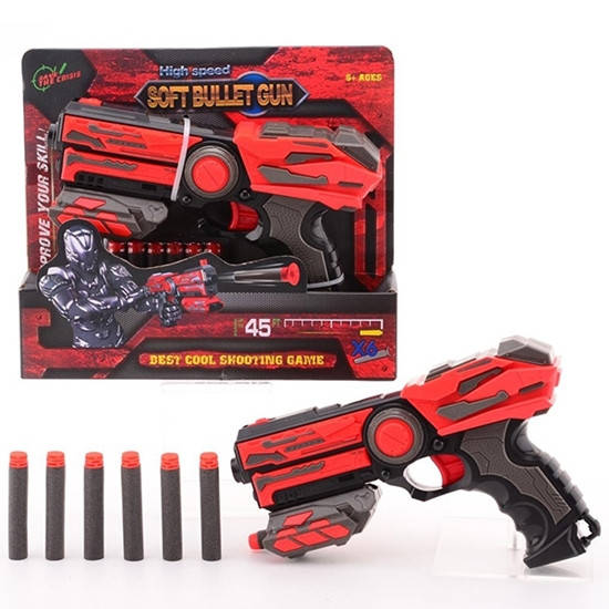 

Бластер с мягкими пулями Soft Bullet Gun, Красный