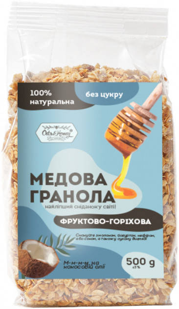 

Гранола "Фруктово-ореховая", 500г Oats&Honey