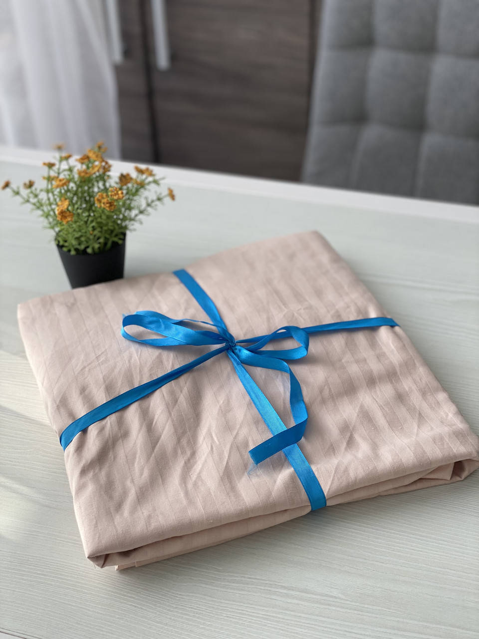 

Проcтынь, на резинке, Postelka Secret, сатин страйп 200 х 90 бежевый, Разные цвета