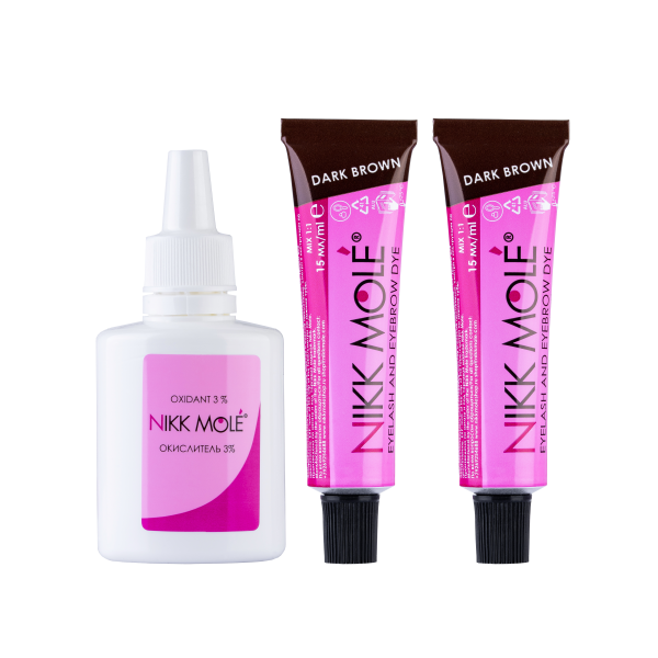 

Набор красителя Dark Brown + оксидант Nikk Mole