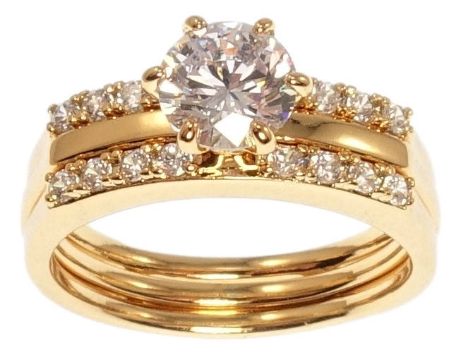 

Кольцо Xuping Позолота 18K "Двойное раздвижное с цирконием" р.16,16.5