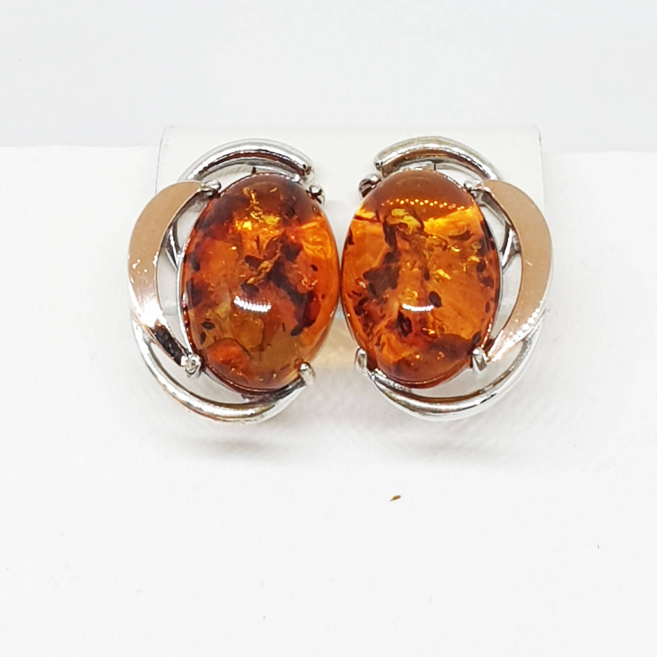 

Сережки серебряные с янтарем "Либерия" 8,41 г