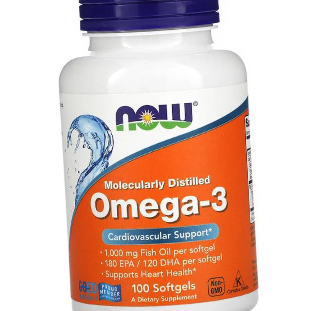 

Рыбий жир Омега 3 NOW Foods Omega-3 100 капсул
