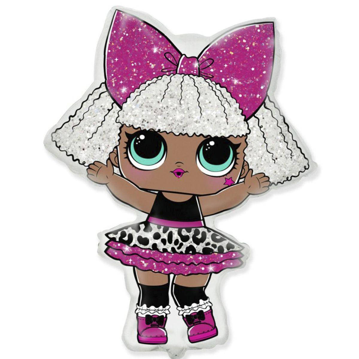 

Фольгированный шар большая фигура Кукла лол дева lol diva Flexmetal 64х86 см