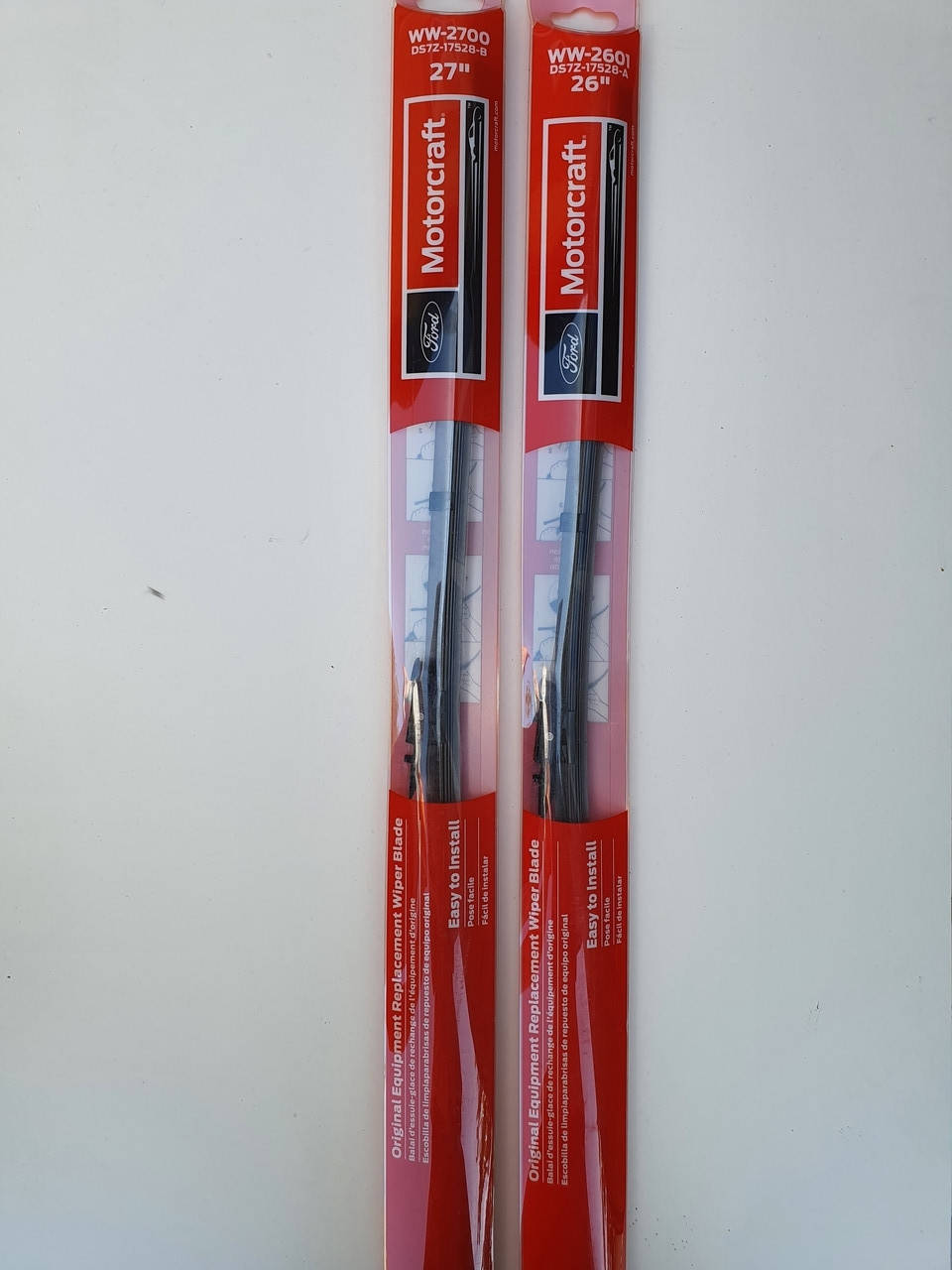 

Дворники оригинальные Ford Fusion; MOTORCRAFT WW2601/WW2700