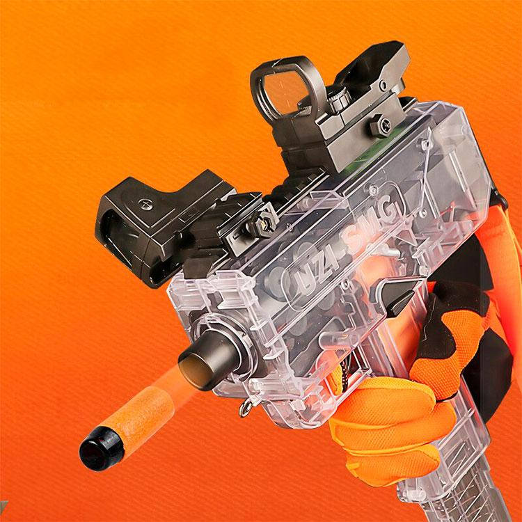 

Электрический пистолет UZI SMG с мягкими пулями / Детский игрушечный пистолет, Синий