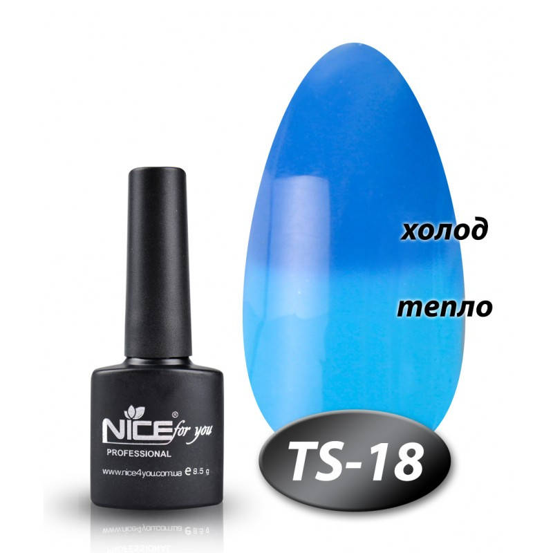 

Термо гель лак TS-18 Nice for you лазурный-голубой 8,5 мл