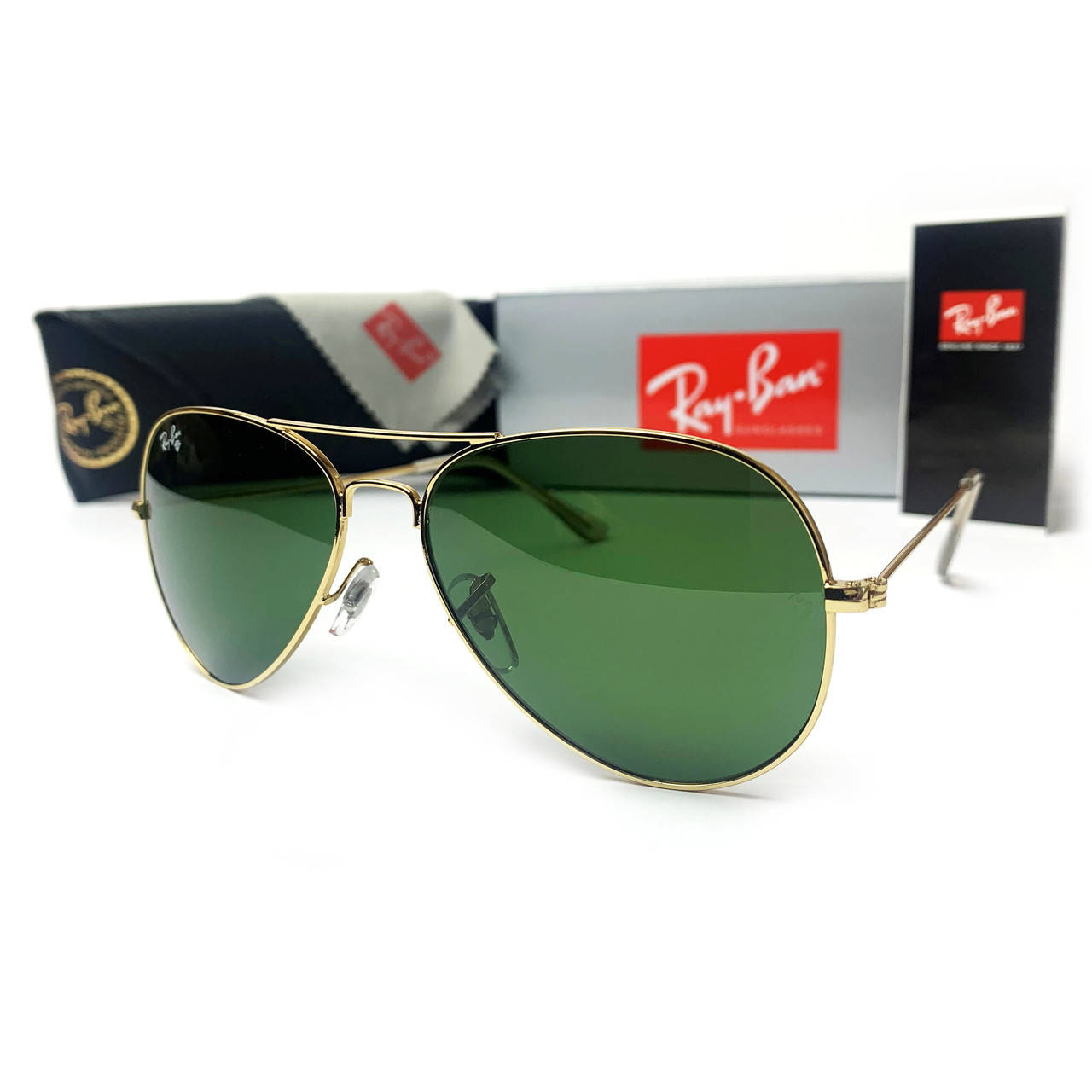 

Солнцезащитные Очки R-B Aviator 3025 Капли Золото Зеленый Стекло, Золотистый