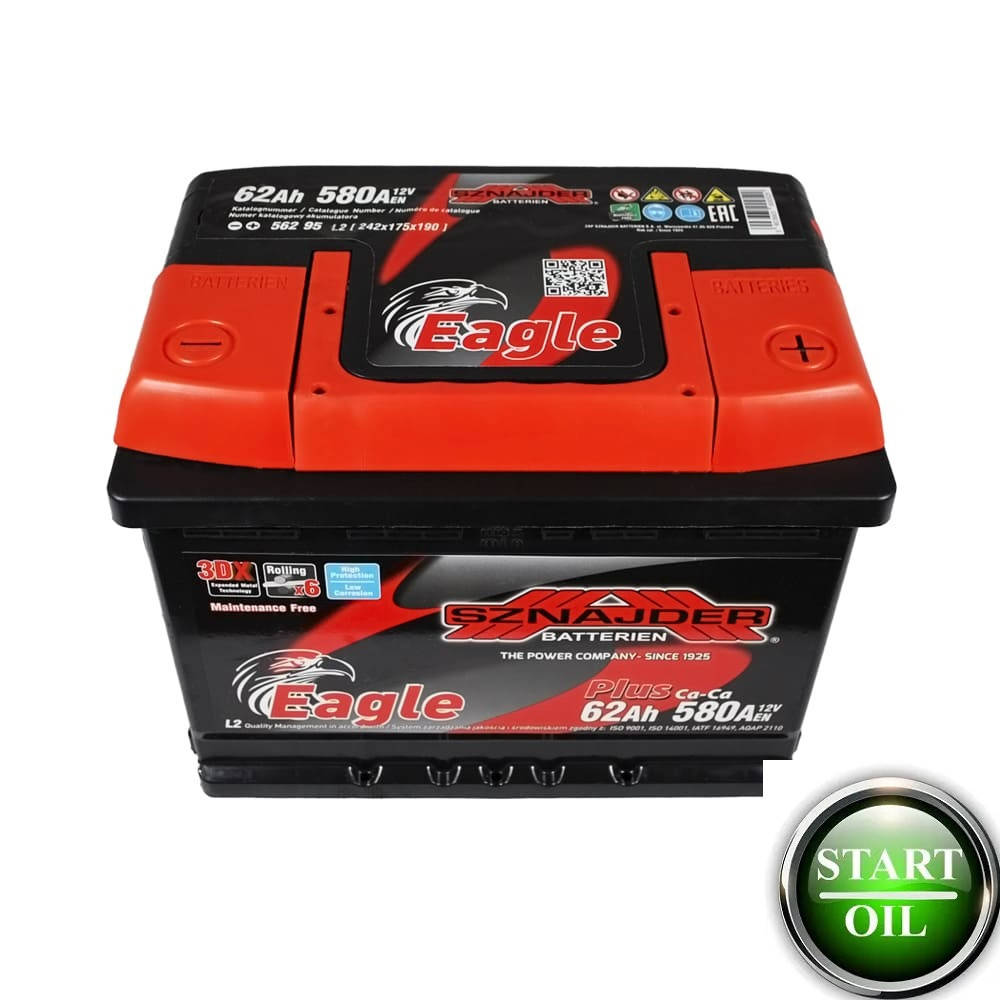 

Аккумулятор SZNAJDER Plus 62Ah 580A R+