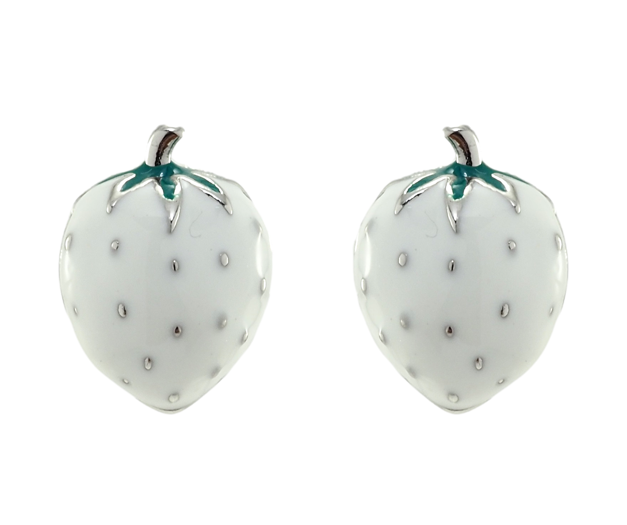 

Серьги детские Xuping Родий гвоздики (пусеты) "Клубнички покраска эмалью"