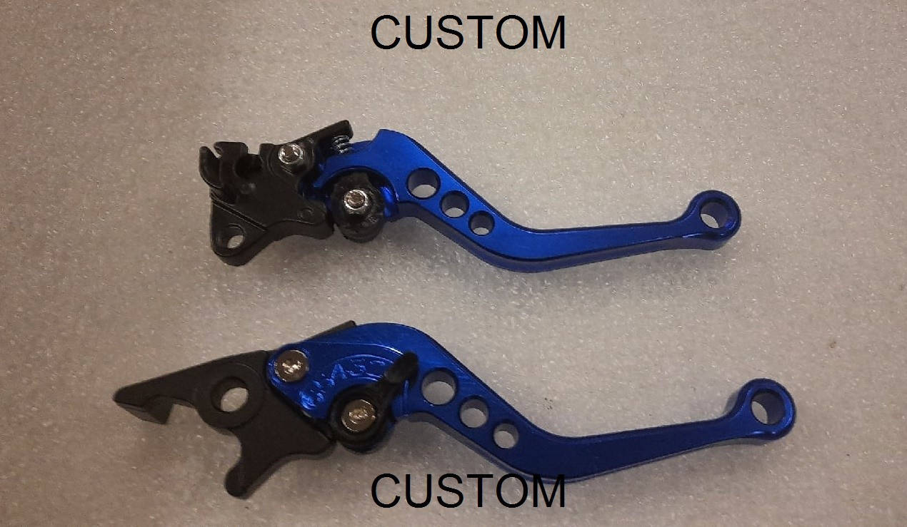 

Ручки курки рычаги сцепления тормоза TUNING (с регулировкой нажатия)-левый,правый 2шт синие (гидравлика/трос)