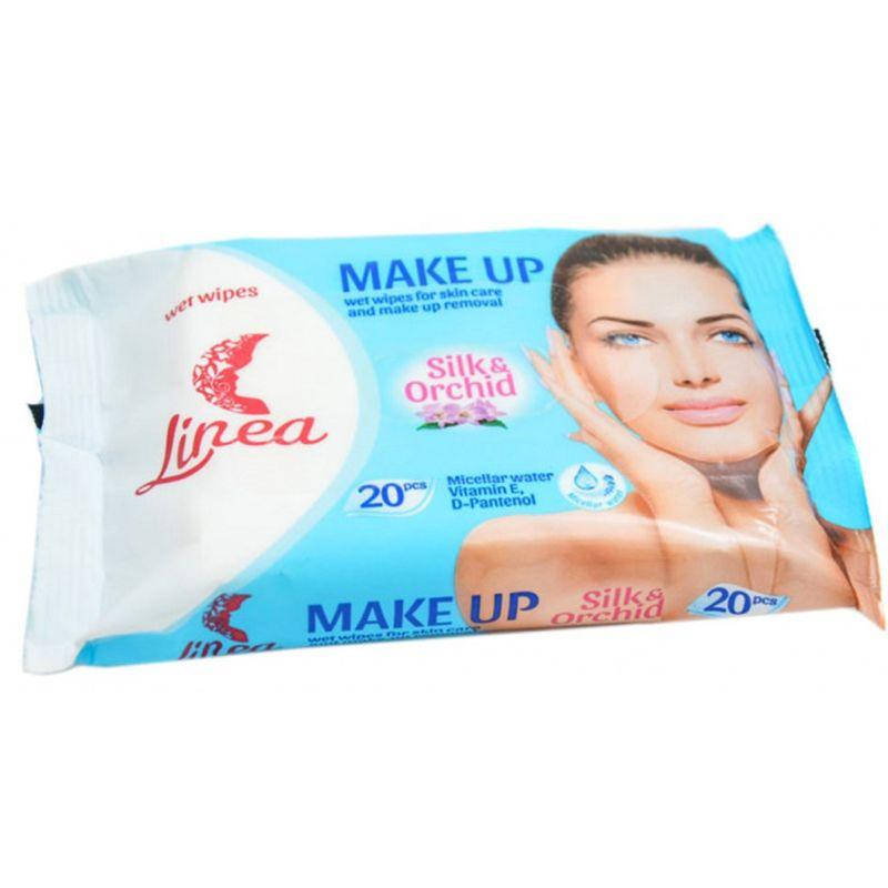 

Серветки вологі для знят макіяжу LINEA 20шт
